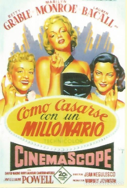 Postales: CALENDARIO PUBLICITARIO 00152: MARILYN MONROE Como casarse con un millonario - Varios