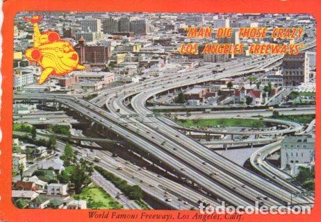 Postkarten: POSTAL PV04527: World famous freeways Los Angeles