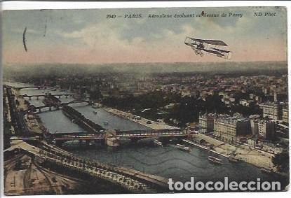 Postales: POSTAL A3503: Aeroplano en Paris - Foto 1