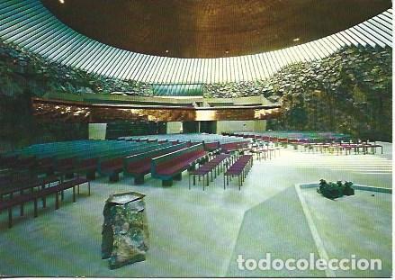 Postkarten: POSTAL A4706: Interior de la Iglesia de Temppeliaukio en Helsinki - NULL