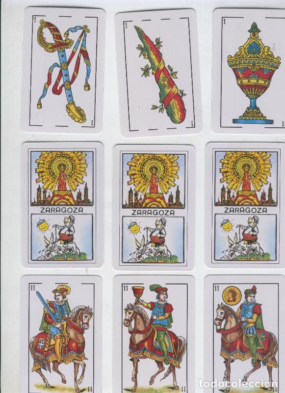 Postcards: Baraja de cartas poker con trasera Zaragoza con dibujo ma&ntilde;ico y Pilarica - Varios
