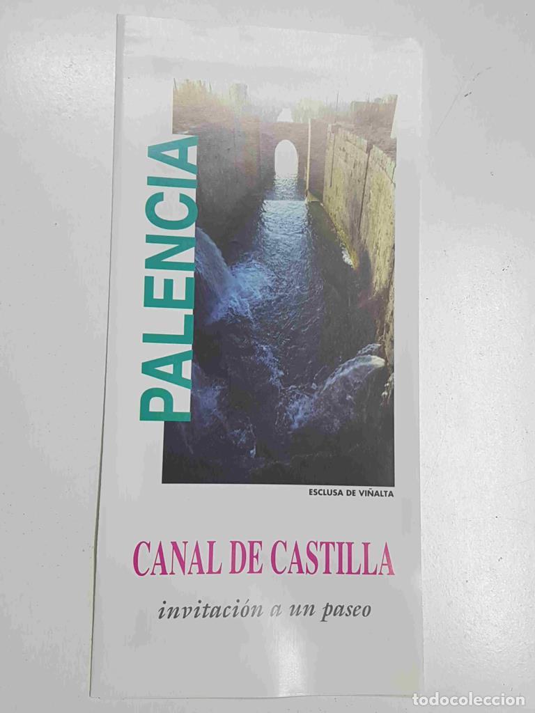Postcards: Triptico: Palencia. Canal de Castilla, invitacion a un paseo. Portada: Imagen de Esclusa de Vi&ntilde;alta