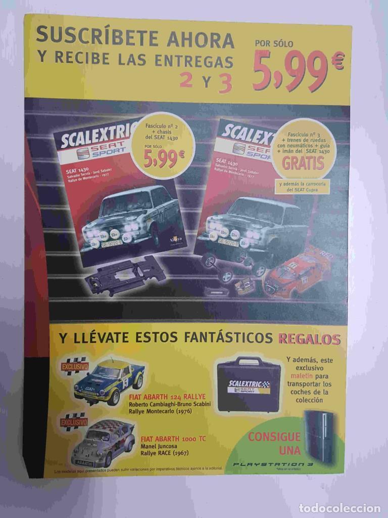 Postales: Diptico publicidad: Scalextric Seat Sport. Te indica como suscribirte y recibir las entregas 2 y 3 d