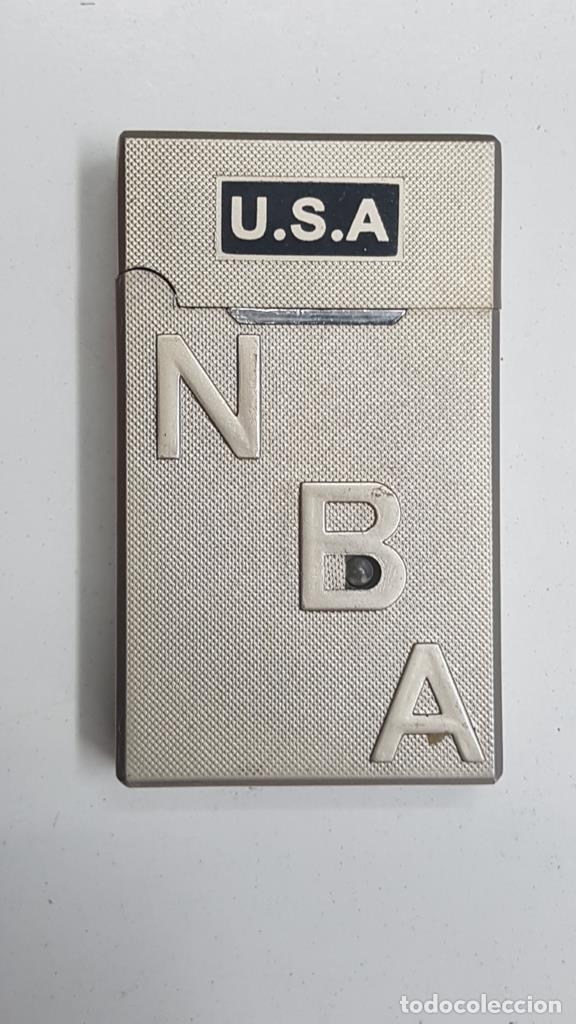 Postales: Mechero: tipo zippo con grabada las letras de NBA - NULL
