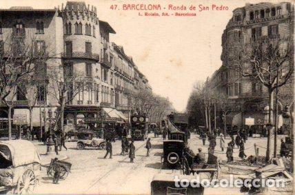 Cartoline: POSTAL PV06334: Coches y carros en Ronda San Pedro de Barcelona - NULL