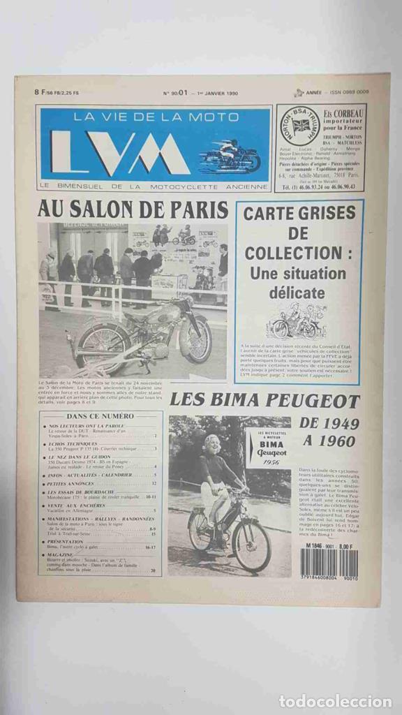 Cartoline: La vie de la moto LVM numero 90/01 - 1er janvier 1990 - Au salon de Paris - varios