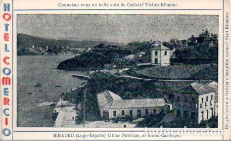 Postkarten: POSTAL PV06397: Ribadeo, Obras publicas, hotel Comercio - NULL