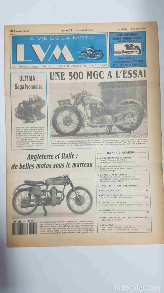 Cartoline: La vie de la moto LVM numero 91/01 1er janvier 1991 - Une 500 MGC a l'essai - varios