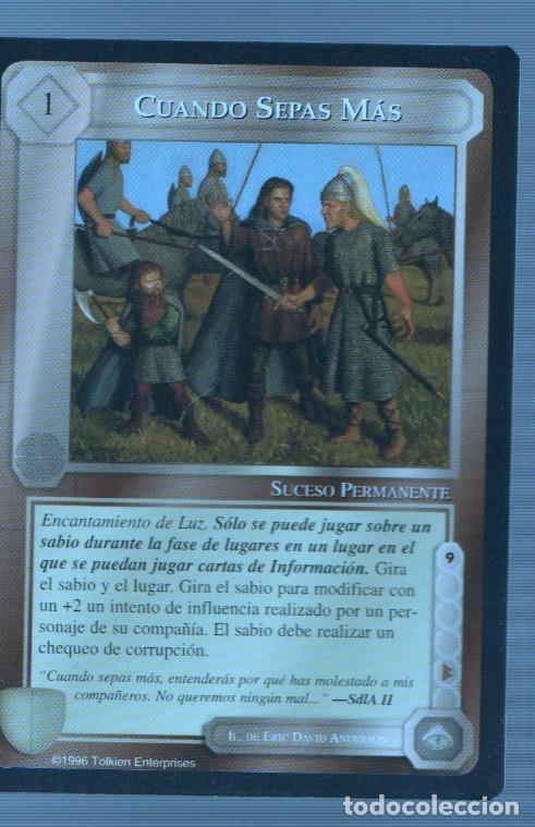 Postales: Carta El Se&ntilde;or de los anillos: Servidores de la oscuridad: CUANDO SEPAS MAS - NULL