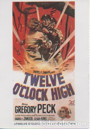 Postcards: Postal E07705: Las Mas Bellas Postales. Carteles de Cine TWELVE O'CLOCK HIGH&rdquo; con Gregory Peck&rdquo; - Va