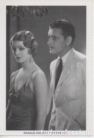 Cartoline: Postal E07847: Las Mas Bellas Postales. Cine de los a&ntilde;os 20 y 32. Ronald Colmand y Myrna Loy - Vario