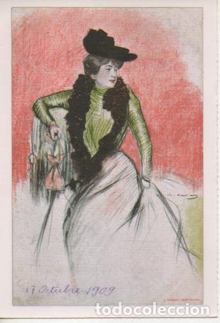 Postales: Postal E07597: Las Mas Bellas Postales Siglo XIX y XX. Ram&oacute;n Casas, 17 Octubre 1909 - Varios