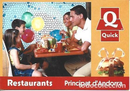 Postkarten: POSTAL A5833: Publicidad restaurantes Quick en Andorra