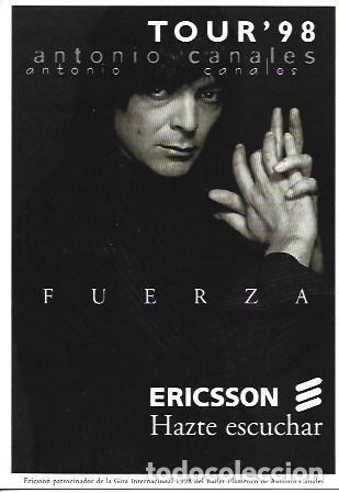 Postkarten: POSTAL A5691: Antonio Canales. Fuerza. Tour 1998 - NULL