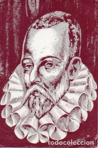 Postais: POSTAL PV07268: Cervantes. Publicidad Colecci&oacute;n La Corneta en Barcelona 350 aniversario de su muerte