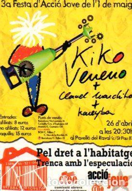 Postales: POSTAL PV07453: 3a Festa d'Accio Jove de l'1 de Maig amb Kiko Veneno a Barcelona - NULL