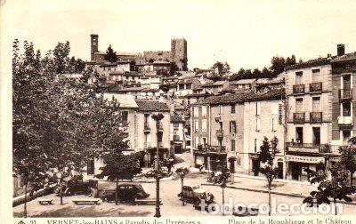 Postkarten: POSTAL PV08043: Place de la Republique et le Chateau, Vernet-les-Bains - NULL