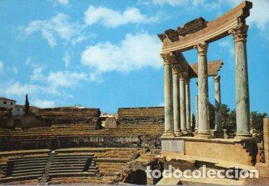 Postcards: POSTAL PV09597: Detalle columnata del Teatro Romano de Merida