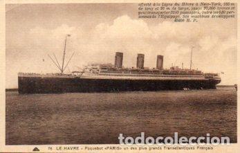 Cartes Postales: POSTAL PV09942: Le Havre, Paquebot Paris