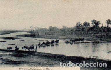 Cartoline: POSTAL PV09820: Vadeando el rio Martin, Tetuan - NULL