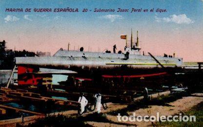 Postales: POSTAL PV09998: Submarino Isaac Peral en el dique - NULL