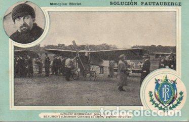 Cartoline: POSTAL PV10744: Monoplan Bleriot, Circuit Europeen 1911, Beaumont