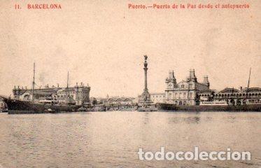 Cartoline: POSTAL PV10759: Puerta de la Paz desde el antepuerto de Barcelona