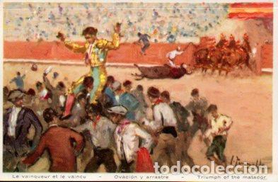 Postales: POSTAL PV11045: Corrida de toros. Ovacion y arrastre