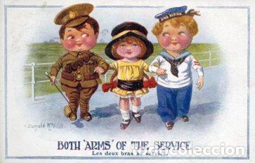 Postcards: POSTAL PV10725: Both Arms of the Service. Les deux bras au service