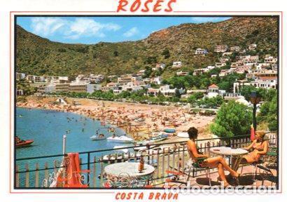 Postcards: POSTAL PV11587: Rosas animada playa de Canyelles Petites