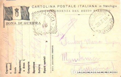 Cartes Postales: POSTAL PV11142: Correspondencia Ejercito Italiano Primera Guerra Mundial PV11142