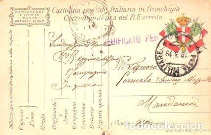 Cartes Postales: POSTAL PV11147: Correspondencia Ejercito Italiano Primera Guerra Mundial PV11147