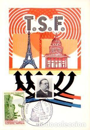 Cartoline: POSTAL PV11436: Tour Eiffel 75 Anniversaire de la liaison TSF. Carte Philatelique