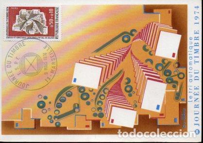 Cartes Postales: POSTAL PV11454: Letri automatique. Journee du Timbre 1974. Carte Postale