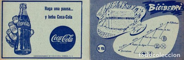Postales: POSTAL PV12150: Triptico Refugio Biciberri itinerario 15. Publicidad Coca Cola