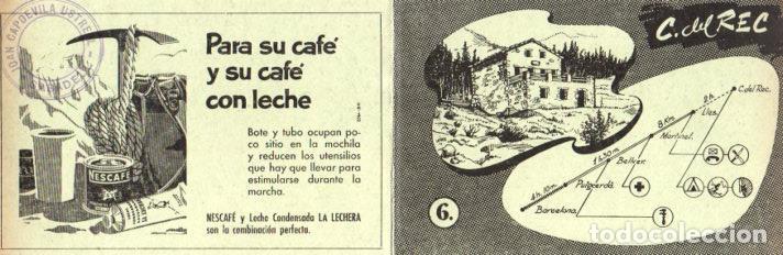 Postales: POSTAL PV12137: Triptico Refugio Cap del Rec itinerario 6. Publicidad Nescafe