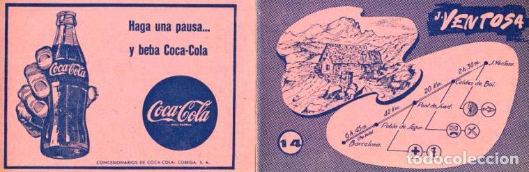 Postales: POSTAL PV12132: Triptico Refugio Joan Ventosa i Clavell itinerario 14. Publicidad Coca Cola