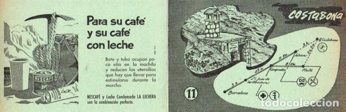 Postales: POSTAL PV12143: Triptico Refugio Costabona itineraio 11. Publicidad Nescafe