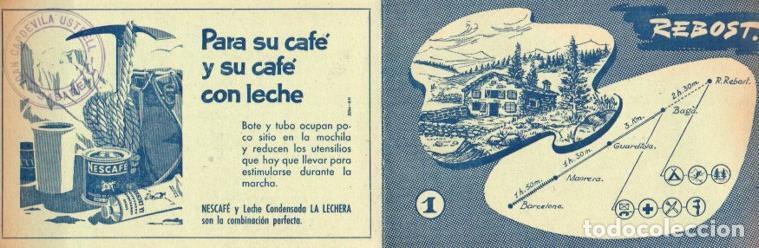 Postales: POSTAL PV12133: Triptico Refugio Rebost itinerario 1. Publicidad Nescafe