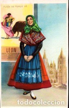 Postcards: POSTAL PV12693: Mujer vestida traje tipico de Leon - NULL