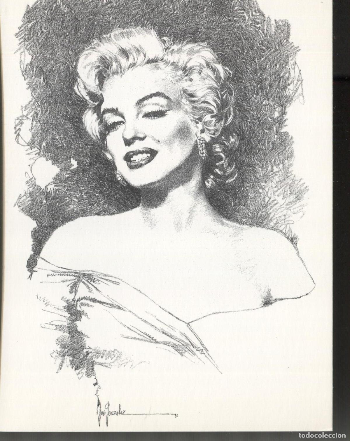 Postcards: Postal Marilyn Monroe de Pepe Gonzalez modelo 5 - Pepe Gonzalez