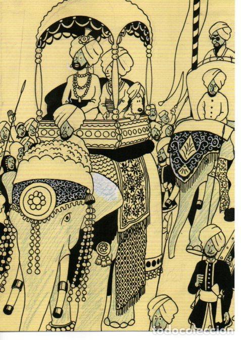Postales: Postal Tintin: Les cigares du Pharaon ( los cigarros del faraon ) 1934