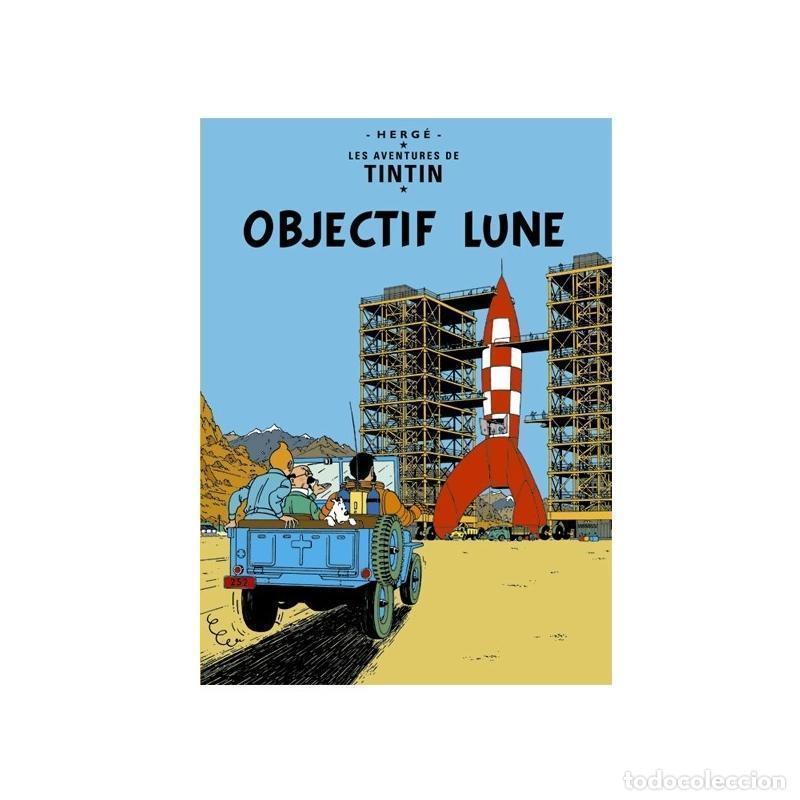 Postales: Postal (postcard) portada Tintin 'Objectif Lune' - Objetivo: la Luna (ref. #30084) - Varios