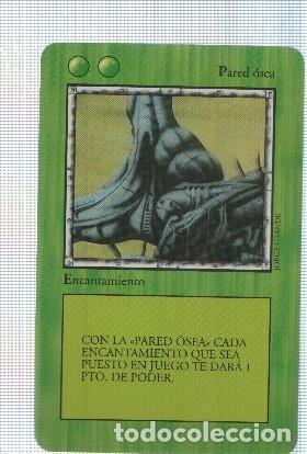 Postcards: Carta verde: Pared osea - Juego de Cartas Coleccionable La Ira del Dragon. Ilustracion: Jorge Grande