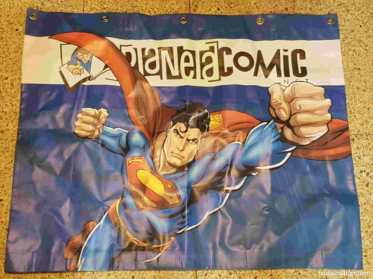 Postales: Banderola de tela plastificada: Superman. Planeta Comic - NULL - Foto 1