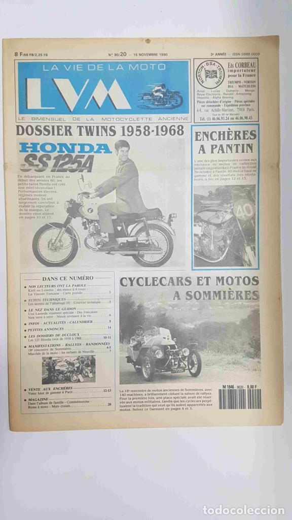 Postcards: La vie de la moto LVM numero 90/20 - 15 novembre 1990 - Dossier Twins 1958-1968 - varios