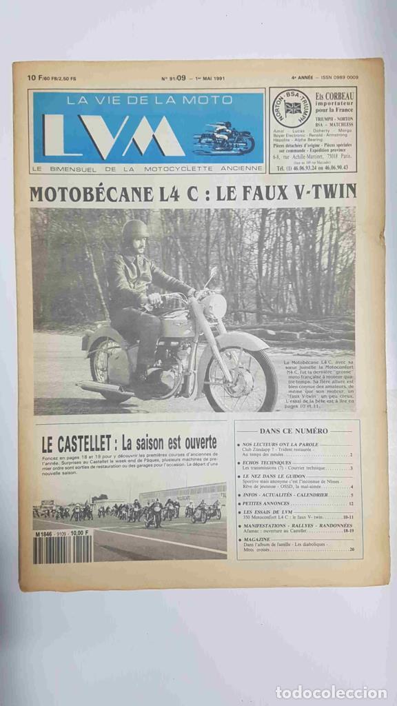 Postcards: La vie de la moto LVM numero 91/09 15 1er mai 1991 - Motobecane L4 C Le faux V-Twin - varios
