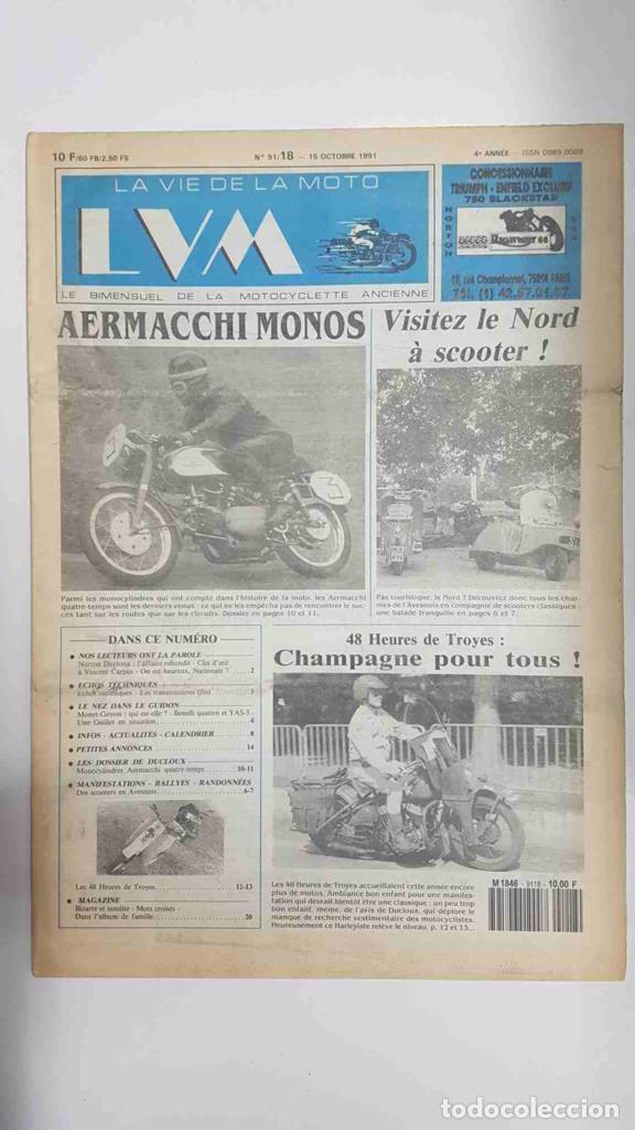 Postcards: La vie de la moto LVM numero 91/18 - 15 octobre 1991 - Aermacchi Monos - varios