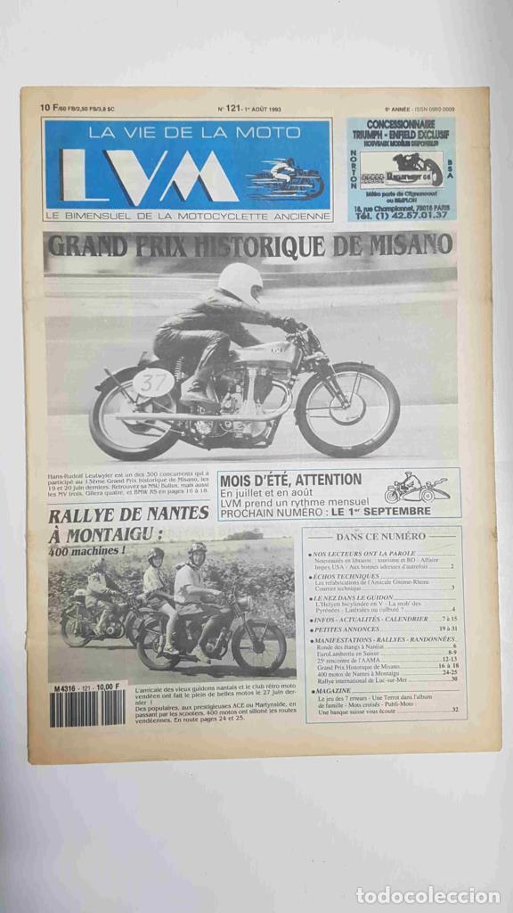 Postcards: La vie de la moto LVM numero 121 - 1er aout 1993 - Grand Prix Hitorique de Misano - varios