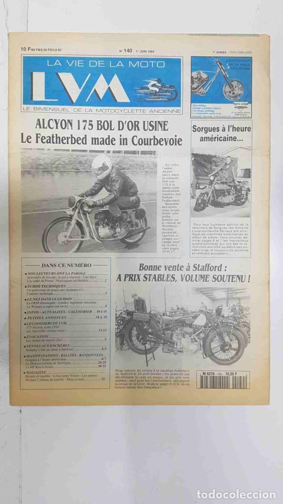 Cartoline: La vie de la moto LVM numero 140 1er juin 1994 - Alcyon 175 bol d'or usine le featherbed made in Co